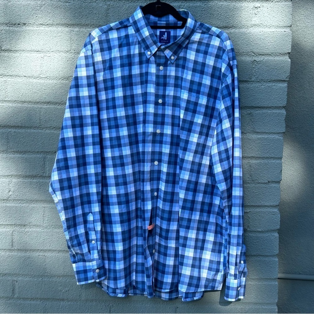 johnnie-O Blue Casual Button Down Shirt | Size XXL
